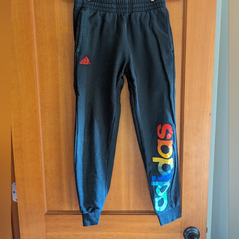 Adidas track Jacket & Black Adidas jogger sweats size 10/12